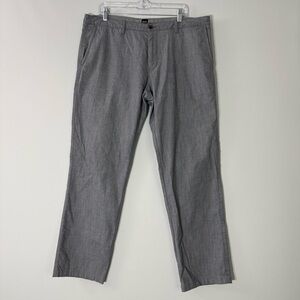 Hugo Boss Size 38R Trouser Pants Gray Crigan Regular Fit Used